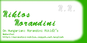 miklos morandini business card